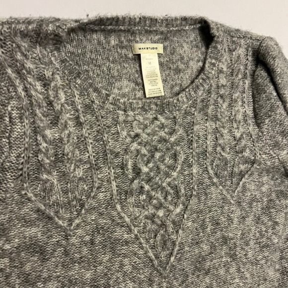 MAX STUDIO Shift Sweater Dress heather gray M - Picture 3 of 7